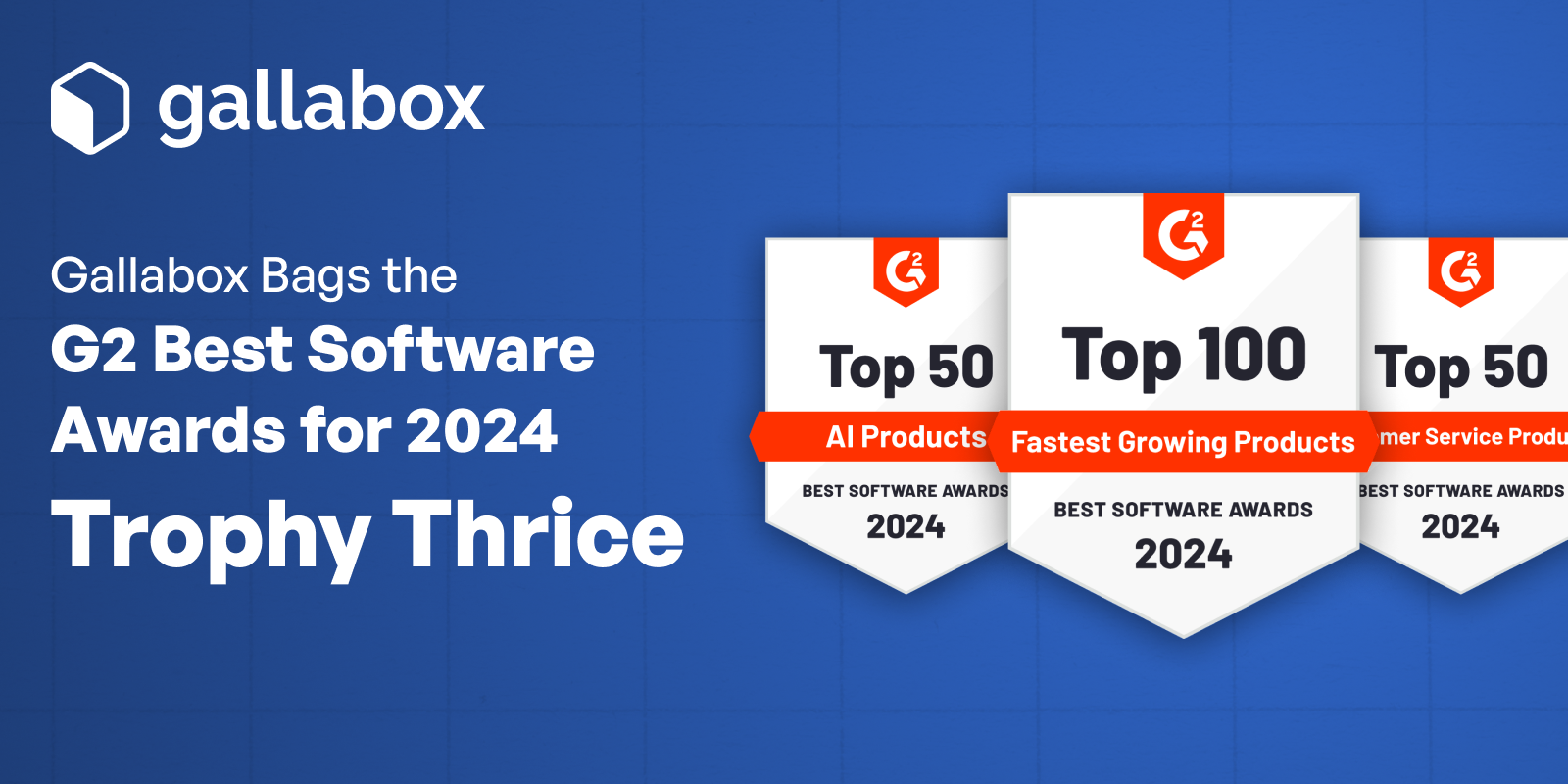 Gallabox Bags the G2 Best Software Awards for 2024 Trophy Thrice