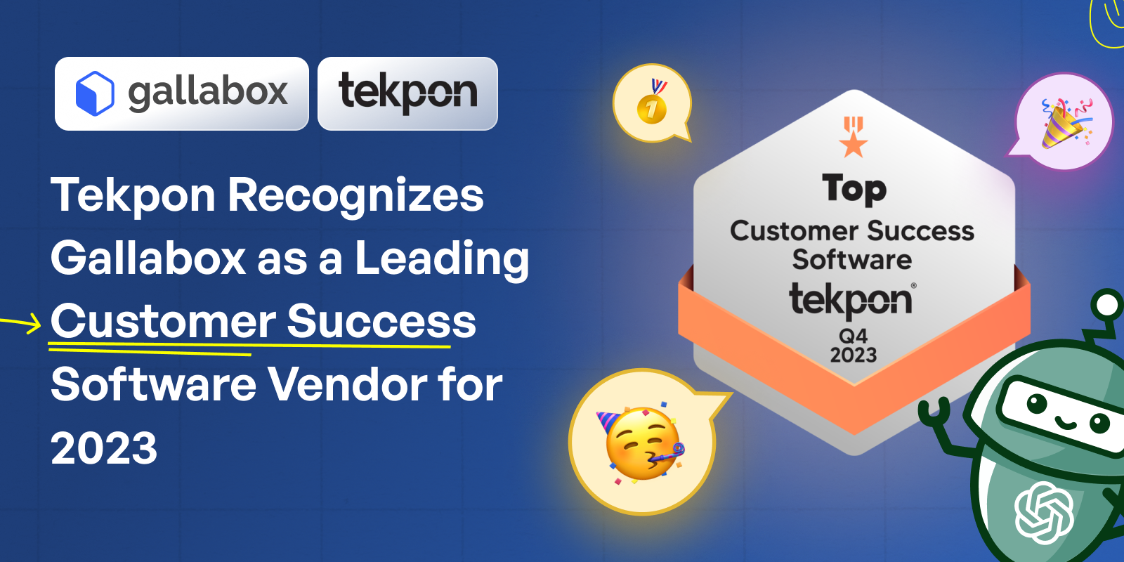 Tekpon Recognizes Gallabox as a Leading Customer Success Software Vendor for 2023